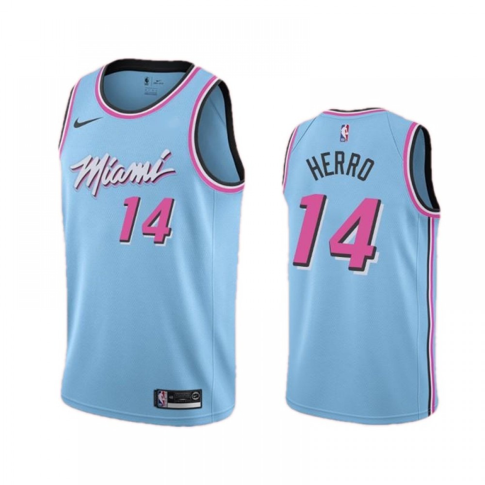 Men's Miami Heat Tyler Herro #14 Blue 2019/20 Finished Swingman Jersey - City Edition-Pro Kit Vault | Brand New 26/27 Sports Jerseys
